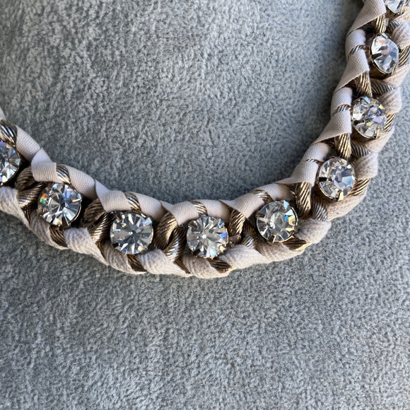 Sparkling Ann Taylor Crystal Statement Necklace - Bride Crystal Choker Necklace - Picture 2 of 6